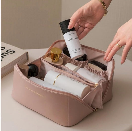 Leather Makeup Pouch